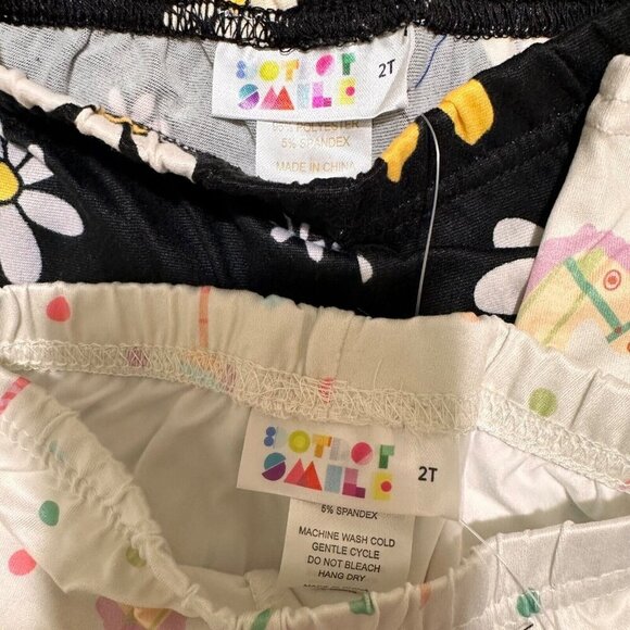 Dot Dot Smile Toddler Girls Size 2T  Black Daisy & Hobby Horse‎ ~ 2-Pair Lot NWT - Picture 3 of 3